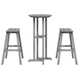 Garden Bar Set 3 pcs Light Grey HDPE 3335803