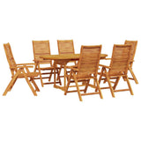 Garden Dining Set Folding 7 pcs Brown Solid Acacia Wood 3375719