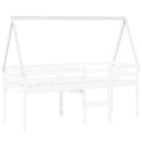 Kids' Bed Roof White 209x95.5x88 cm Solid Wood Pine 846947