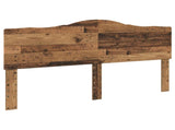 Bed Frame with Headboard Old Wood 200 x 200 cm Solid Pine Wood 3413270
