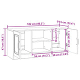 TV Cabinet Sonoma Oak 102 x 34.5 x 47 cm Engineered Wood 895847
