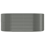 Garden Raised Bed Galvanised Steel 175x100x68 cm Grey 319059