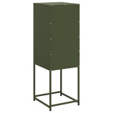 Highboard Olive Green 36x39x107 cm Steel 846534