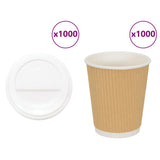 Paper Coffee Cups with Lids 1000 pcs 8oz 200ml 3325224
