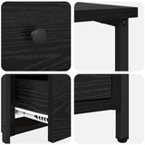 Bedside Cabinet 2 pcs Black oak 30 x 60 x 60 cm Engineered wood 871276