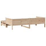 Daybed with Trundle and Drawers without Mattress 90x190 cm Single 3302217