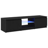 TV Cabinet Black Oak 140 x 38.5 x 36 cm Engineered Wood 862563