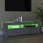 TV Cabinet with LED Lights Concrete Grey 120x35x40 cm 804314