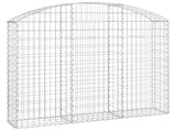 Arched Gabion Basket 150x30x120/140 cm Galvanised Iron 153446