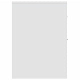 Narrow Bathroom Cupboard with Wheels White Engineered Wood 855277