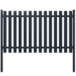 ZNTS Fence Panel Anthracite 174.5x125 cm Powder-coated Steel 146472