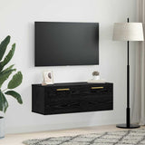 Wall Cabinet Black oak 100 x 36.5 x 35 cm Engineered wood 879566