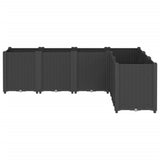 Garden Planter Black 160x120x53 cm PP 367863