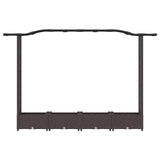 Raised Bed with Trellis and Roof Brown 207 x 40 x 126 cm PP 42032505