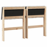 Upholstered Headboard Light Grey 120 cm Solid Pine Wood 879239