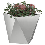 Planter 2 pcs Silver 30 x 30 x 30 cm Galvanised Steel 883819