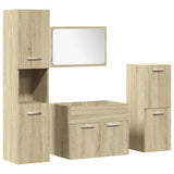 3 Piece Bathroom Furniture Set Sonoma Oak Engineered Wood 3324990