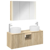 Bathroom Cabinet Set 4 pcs Sonoma Oak Engineered Wood 3406545