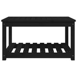 Garden Table Black 82.5x50.5x45 cm Solid Wood Pine 824138