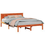 Bed Frame Brown 160 x 200 cm Solid Pine wood 872184