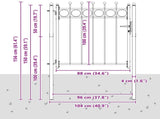 Fence Gate HORST 100 x 100 cm Metal Black Lockable 42034059