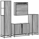 4 Piece Bathroom Furniture Set Grey Sonoma Engineered Wood 3301263