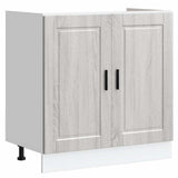 Sink Base Cabinet "Porto" Grey Sonoma 80x46x81.5 cm Engineered Wood 853933