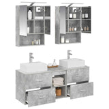 Bathroom Furniture Set 5 pcs Concrete Grey 3406802