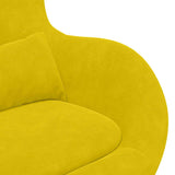 Egg Chair Yellow 63 x 73 x 90 cm Velvet 42002731