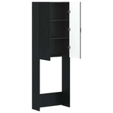 Toilet Cabinet HOORN Black 66 x 25.5 x 190 cm Engineered Wood 897356