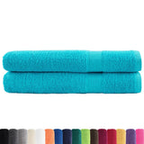 Premium Sauna Towels SOLUND 2 pcs Turquoise 80x200 cm 600 gsm 137458
