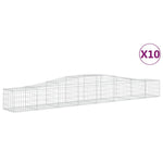 Arched Gabion Baskets 10 pcs 400x50x40/60 cm Galvanised Iron 3145925