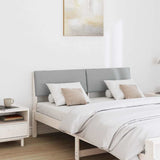 Upholstered Headboard Light Grey 160 cm Solid Pine Wood 879113