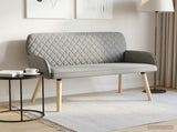 2 Seater Sofa with Solid Wood Legs 2-Seater Light Grey 42051030
