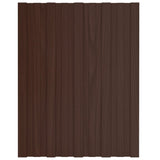 Roof Panels 36 pcs Galvanised Steel Brown 60x45 cm 317194
