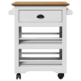 Kitchen Trolley BODO White and Brown 67.5x45x80 cm 4016879