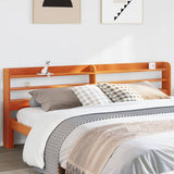 Headboard with Shelves Wax Brown 200 cm Solid Wood Pine 850940