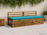 2-Piece Bench Cushions SOEST 100% Polyester Turquoise 950295