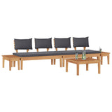 Garden Sofa Set 5 pcs Brown and Grey 3356873