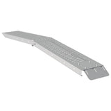 Foldable Ramp 200kg per ramp 2 pcs Silver 166 x 23 x 4.5 cm 42019250