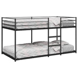 Bunk Bed without Mattress Black 80x200 cm Steel 4019875