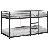 Bunk Bed without Mattress Black 75x190 cm Steel 4019874