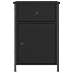 ZNTS Bedside Cabinet Black 40x42x60 cm Engineered Wood 825903