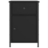 ZNTS Bedside Cabinet Black 40x42x60 cm Engineered Wood 825903