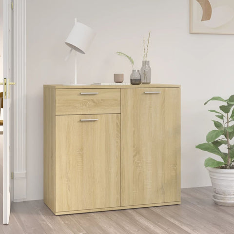 ZNTS Sideboard Sonoma Oak 80x36x75 cm Engineered Wood 805773