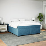 Box Spring Bed with Mattress Dark Blue 180x200 cm Velvet 3285303