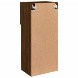 TV Cabinet with LED Lights Brown Oak 40.5x30x90 cm 837055