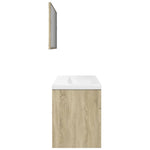 ZNTS 3 Piece Bathroom Furniture Set Sonoma Oak Engineered Wood 3324988