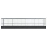 Aviary with Extension Silver 932x307x212 cm Steel 3214279