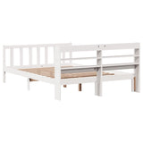Bed Frame without Mattress White 140x200 cm Solid Wood Pine 3306581